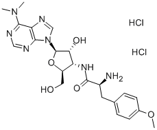 嘌呤霉素二盐酸盐水合物, 3506-23-8, 结构式