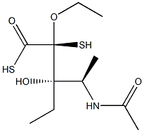 4-アセチルアミノ-4,5-ジデオキシ-D-xylo-ペントースジエチルジチオアセタール 化学構造式