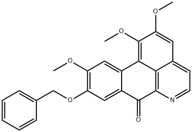 1,2,10-Trimethoxy-9-benzyloxy-7H-dibenzo[de,g]quinolin-7-one 结构式