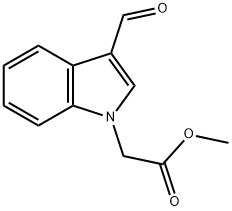 (3-ホルミル-1H-インドール-1-イル)酢酸メチル 化学構造式