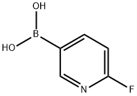 2-フルオロピリジン-5-ボロン酸 化学構造式