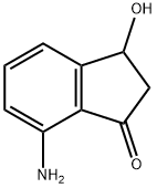 7-氨基-3-羟基-2,3-二氢-1H-茚-1-酮 结构式