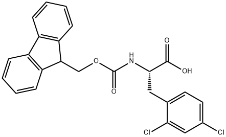 FMOC-2,4-二氯-L-苯丙氨酸 结构式