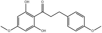 2',6'-ジヒドロキシ-4,4'-ジメトキシ-α,β-ジヒドロカルコン 化学構造式