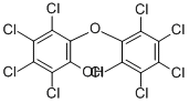 2-(ペンタクロロフェノキシ)テトラクロロフェノール 化学構造式