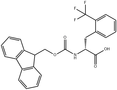 FMOC-D-2-三氟甲基苯丙氨酸 结构式