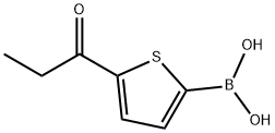 5-エトキシカルボニルチオフェン-2-ボロン酸 化学構造式