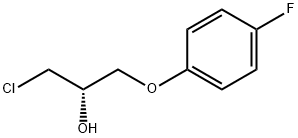 (S)-1-クロロ-3-(4-フルオロフェノキシ)プロパン-2-オール 化学構造式
