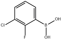 3-CHLORO-2-FLUOROPHENYLBORONIC ACID Struktur