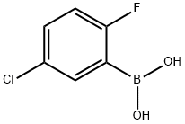 5-クロロ-2-フルオロフェニルボロン酸 化学構造式