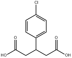 3-(4-クロロフェニル)ペンタン二酸 化学構造式