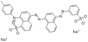 8-[(4-メチルフェニル)アミノ]-5-[[4-[(3-スルホフェニル)アゾ]-1-ナフチル]アゾ]-1-ナフタレンスルホン酸二ナトリウム