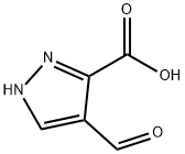 4-ホルミル-1H-ピラゾール-3-カルボン酸 化学構造式