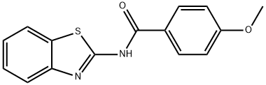 N-(ベンゾチアゾール-2-イル)-4-メトキシベンズアミド 化学構造式