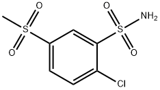 2-氯-5-甲磺酰基苯-1-磺酰胺 结构式