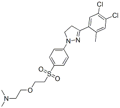 2-[2-[[4-[3-(4,5-dichloro-2-methylphenyl)-4,5-dihydro-1H-pyrazol-1-yl]phenyl]sulphonyl]ethoxy]ethyl(dimethyl)amine Structure