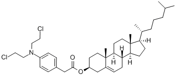 コレスタ-5-エン-3β-オール4-[ビス(2-クロロエチル)アミノ]ベンゼンアセタート 化学構造式