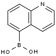 キノリン-5-ボロン酸 化学構造式