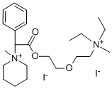 1-[2-[2-[2-(ジエチルメチルアミニオ)エトキシ]エトキシ]-2-オキソ-1-フェニルエチル]-1-メチルピペリジニウム·ジヨージド 化学構造式