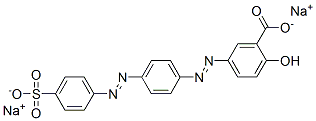 5-[4-[4-(ソジオスルホ)フェニルアゾ]フェニルアゾ]サリチル酸ナトリウム 化学構造式