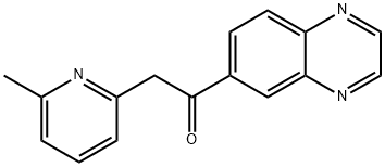 2-(6-Methylpyridin-2-yl)-1-(quinoxalin-6-yl)ethanone Structure