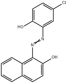 2-(2-ヒドロキシ-1-ナフチルアゾ)-4-クロロフェノール 化学構造式