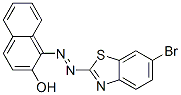 1-[(6-ブロモ-2-ベンゾチアゾリル)アゾ]-2-ナフタレノール 化学構造式