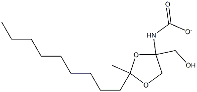 カルバミド酸(2-メチル-2-ノニル-1,3-ジオキソラン-4-イル)メチル 化学構造式
