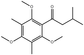 3-メチル-1-(2,4,6-トリメトキシ-3,5-ジメチルフェニル)-1-ブタノン 化学構造式