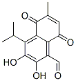 2,3-ジヒドロキシ-4-イソプロピル-5,8-ジオキソ-6-メチル-5,8-ジヒドロ-1-ナフタレンカルボアルデヒド 化学構造式