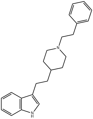 3-[2-(1-フェネチル-4-ピペリジニル)エチル]-1H-インドール 化学構造式