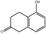 3,4-ジヒドロ-5-ヒドロキシナフタレン-2(1H)-オン 化学構造式