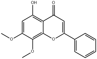 7‐O‐メチルウォゴニン 化学構造式