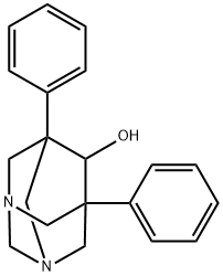1,3-Diazatricyclo3.3.1.13,7decan-6-ol, 5,7-diphenyl- Struktur