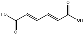 反式,反式-1,3-丁二烯-1,4-二羧酸, 3588-17-8, 结构式