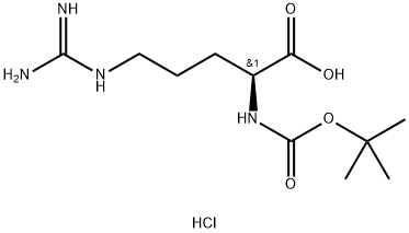 Nα-(tert-ブトキシカルボニル)-L-アルギニン塩酸塩一水和物 化学構造式