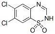 6,7-ジクロロ-2H-1,2,4-ベンゾチアジアジン1,1-ジオキシド 化学構造式