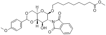 8-Methoxycarbonyloctyl2-deoxy-4,6-O-(methoxybenzylidene)-2-phthalimido-b-D-glucopyranoside Structure