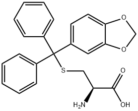 S-(1,3-ベンゾジオキソール-5-イルジフェニルメチル)-L-システイン 化学構造式