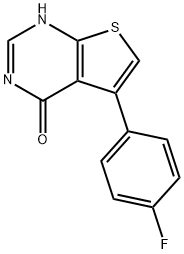 5-(4-フルオロフェニル)-3H-チエノ[2,3-D]ピリミジン-4-オン 化学構造式