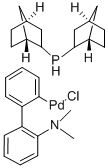 氯-[2'-(二甲氨基)-2-联苯基]-(二去甲冰片基膦)-钯 结构式