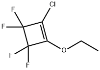 2-クロロ-3,3,4,4-テトラフルオロ-1-シクロブテン-1-イル(エチル)エーテル 化学構造式