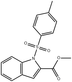 1H-Indole-2-carboxylic acid, 1-[(4-methylphenyl)sulfonyl]-, methyl ester Structure