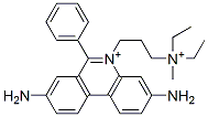 3-(2,7-ジアミノ-10-フェニル-9-アゾニアフェナントレン-9-イル)プロピルジエチルメチルアンモニウム 化学構造式