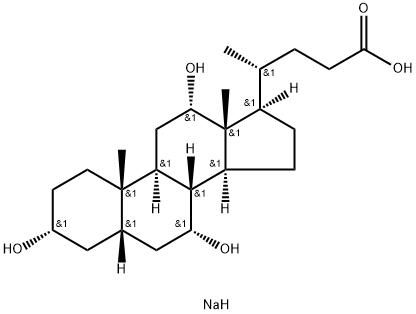コール酸ナトリウム (牛胆汁由来) [生化学用] 化学構造式