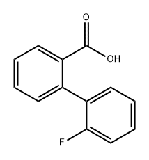 2-(2-氟苯基)苯甲酸, 361-92-2, 结构式