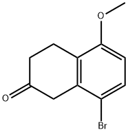 5-甲氧基-8-溴-3,4-二氢-1H-2-萘酮, 361432-52-2, 结构式