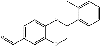 3-メトキシ-4-[(2-メチルベンジル)オキシ]ベンズアルデヒド 化学構造式