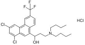 盐酸卤泛群, 36167-63-2, 结构式
