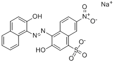 3-羟基-4-[(2-羟基萘)偶氮]-7-硝基萘-1-磺酸钠, 3618-58-4, 结构式